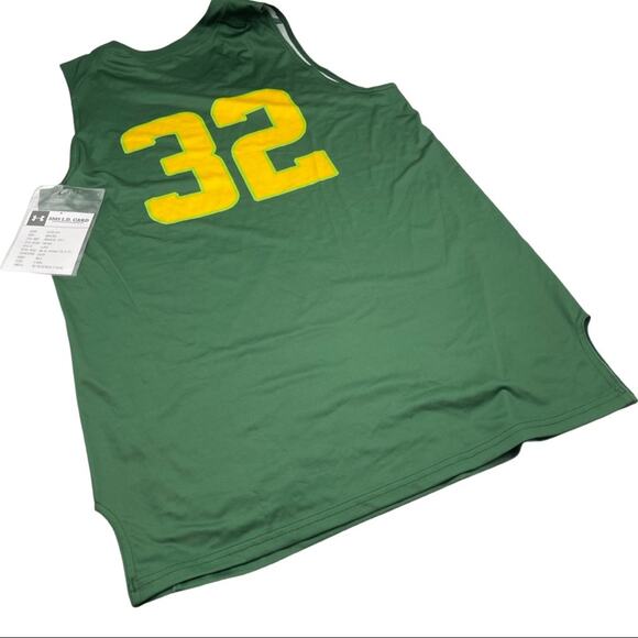 NEW - Under Armour Men's USF Florida Bulls #32 Basketball Jersey Green LARGE - Picture 4 of 11